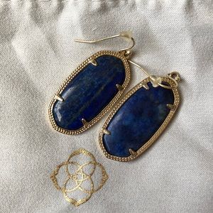 RARE Navy Lapis Stone Kendra Scott Earrings